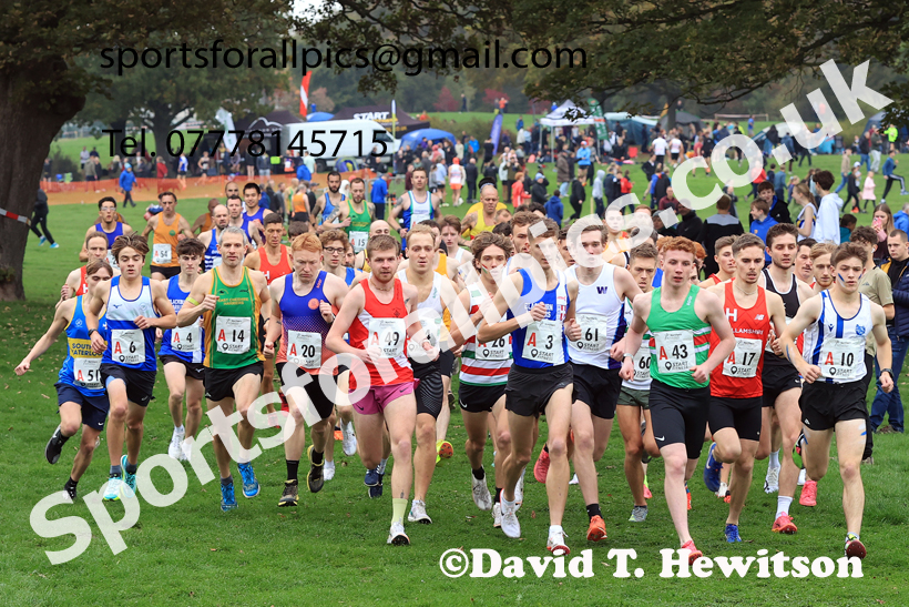 Senior Mens relay, 2025 Northern Cross Country Relays, Graves Park, Sheffield. Photo: David T. Hewitson/Sports for All Pics